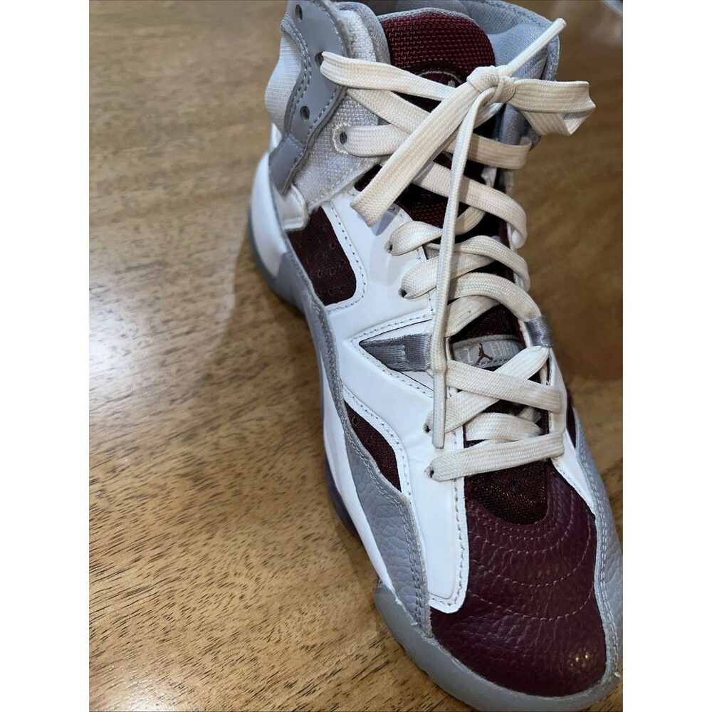 Nike Boys Air Jordan Jumpman Two Trey GS White‎ Cherrywood Red Sneakers Size 4Y - Picture 11 of 15